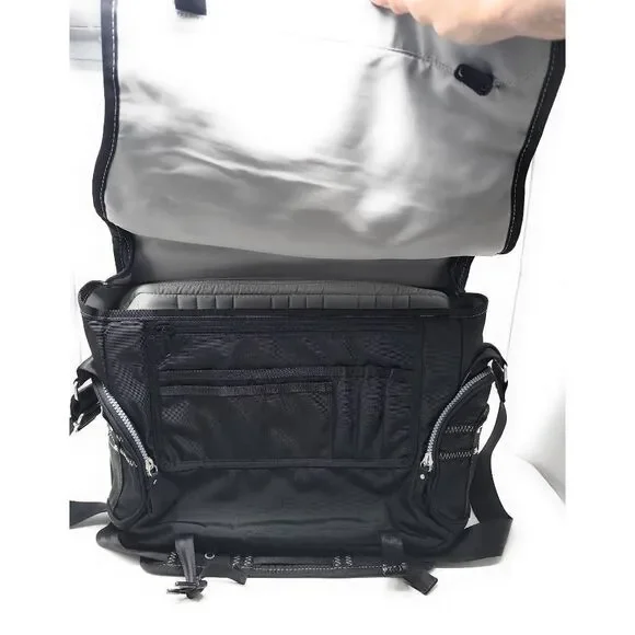 OGIO Monaco Laptop Notebook Messenger Shoulder Bag Black Padded Zip Pockets New - Picture 3 of 9